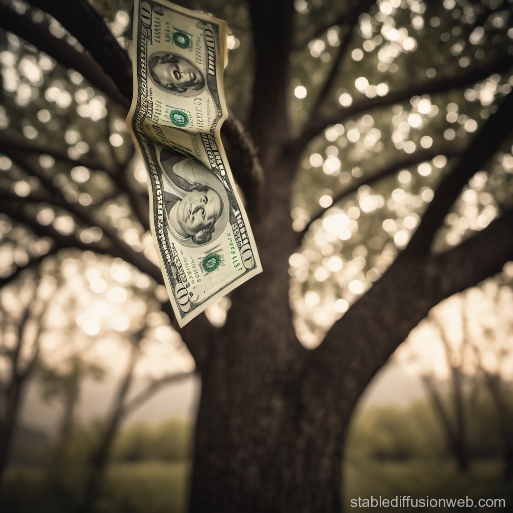 dollar bills on a tree to illustrated perceived value