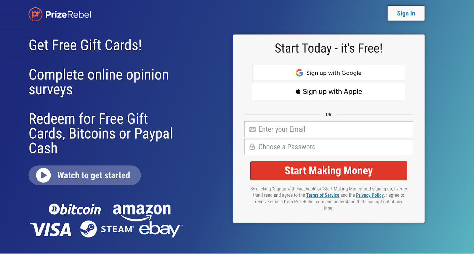 Earn Gift Cards