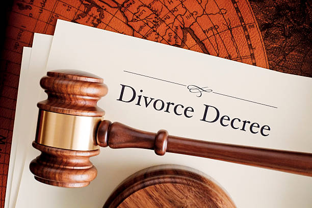 Divorce Deccree Gavel on divorce decree documents. divorce DECRES stock pictures,, how long does a final divorce hearing take